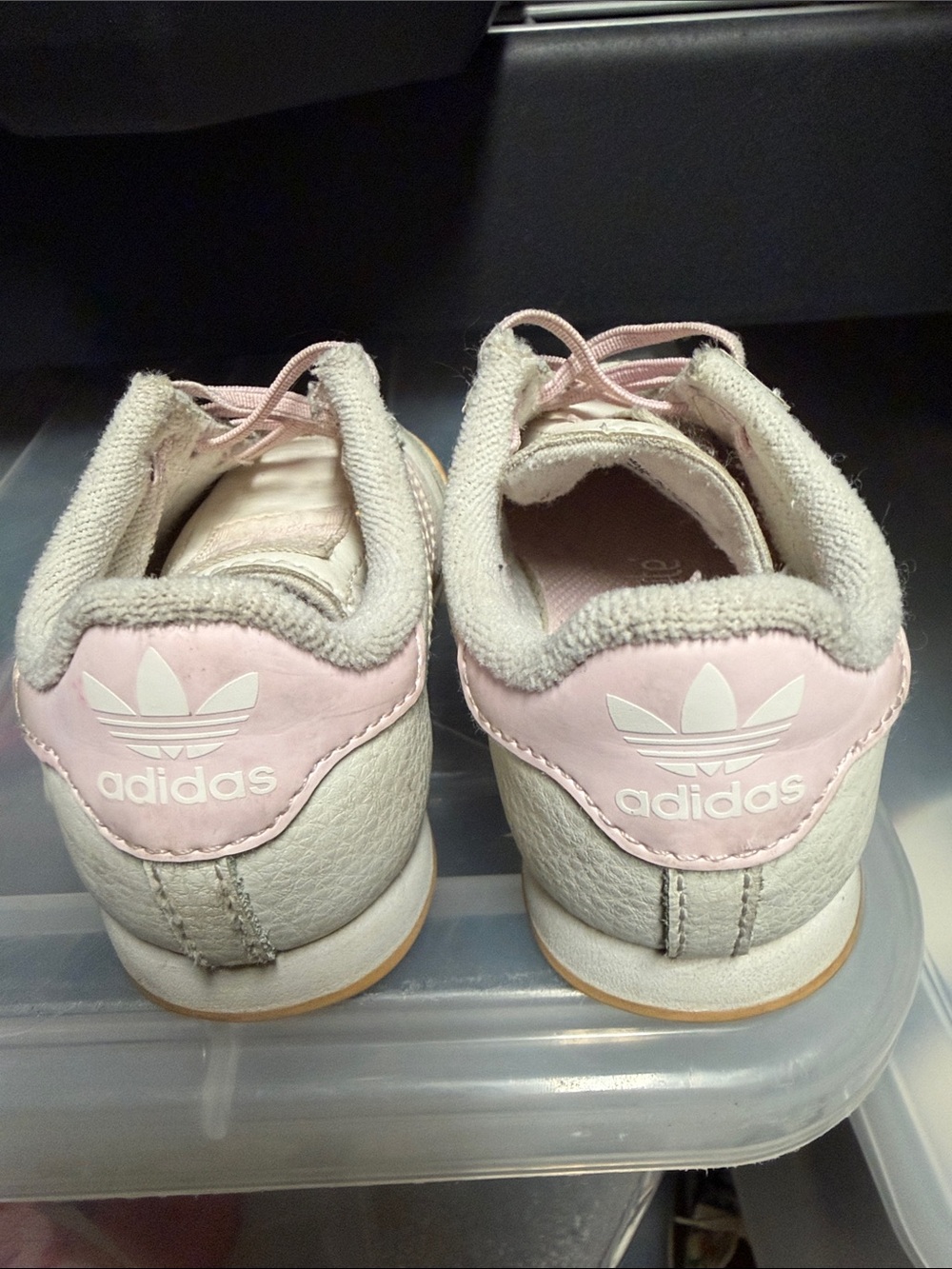 adidas Kids Samoa Sneakers - White and Light Pink - Picture 2 of 5